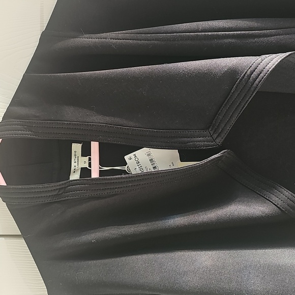 Elegant NWT MAX STUDIO Draped Collar Scuba Jacket Black 1X - Picture 6 of 14